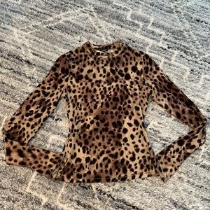 SOLD skims and dolce and gabbana animal Print Long Sleeve Top S